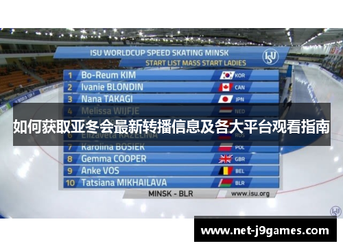 如何获取亚冬会最新转播信息及各大平台观看指南